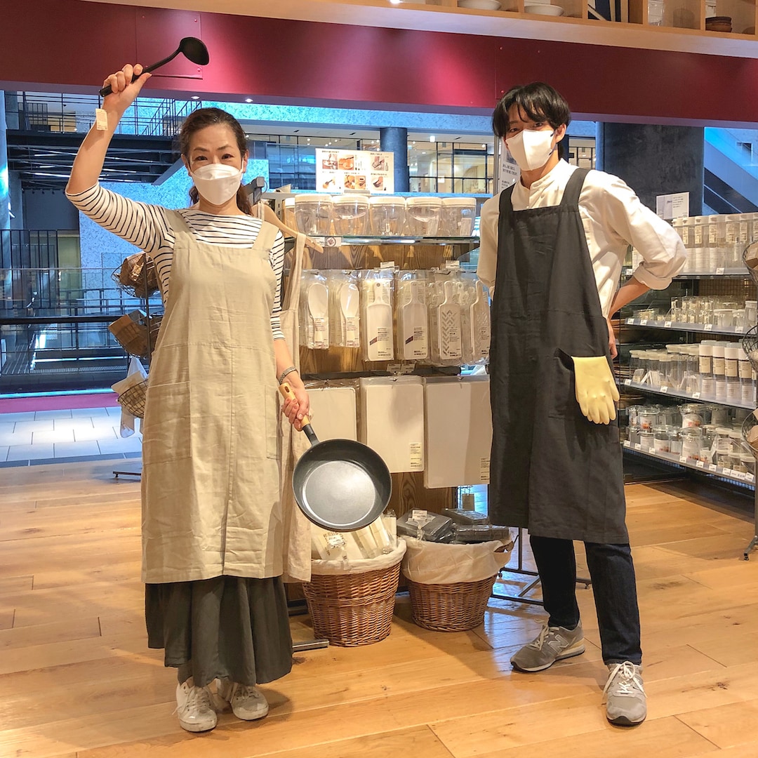 可愛いエプロン４枚セット（無印良品） オークビレッジかみす】新しいエプロンで家事を楽しみましょう